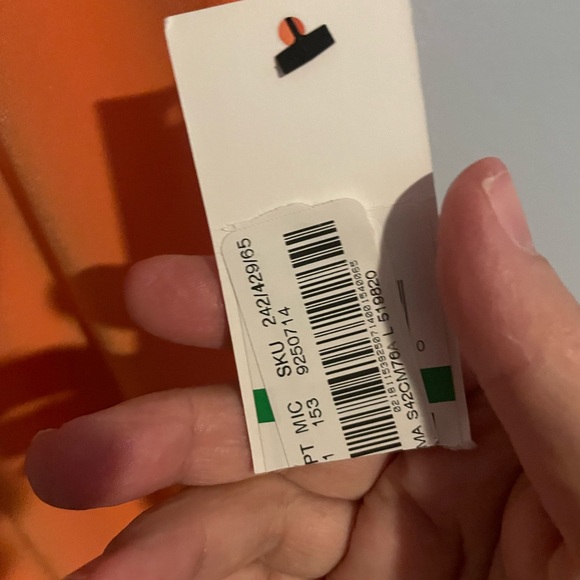 Calvin Klein Orange Pleated Blouse - Picture 3 of 5